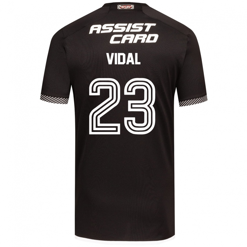 Kandiny Gyermek Arturo Vidal #23 Fekete-Fehér Idegenbeli Jersey 2024/25 Mez Póló Ing