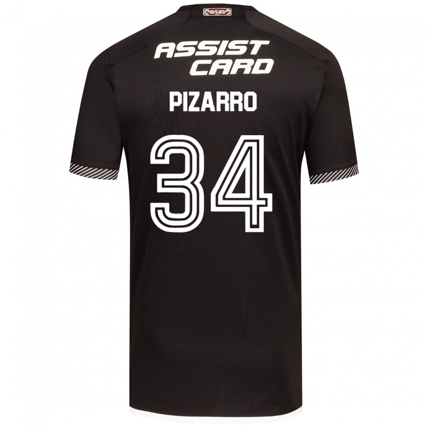 Kandiny Gyermek Vicente Pizarro #34 Fekete-Fehér Idegenbeli Jersey 2024/25 Mez Póló Ing