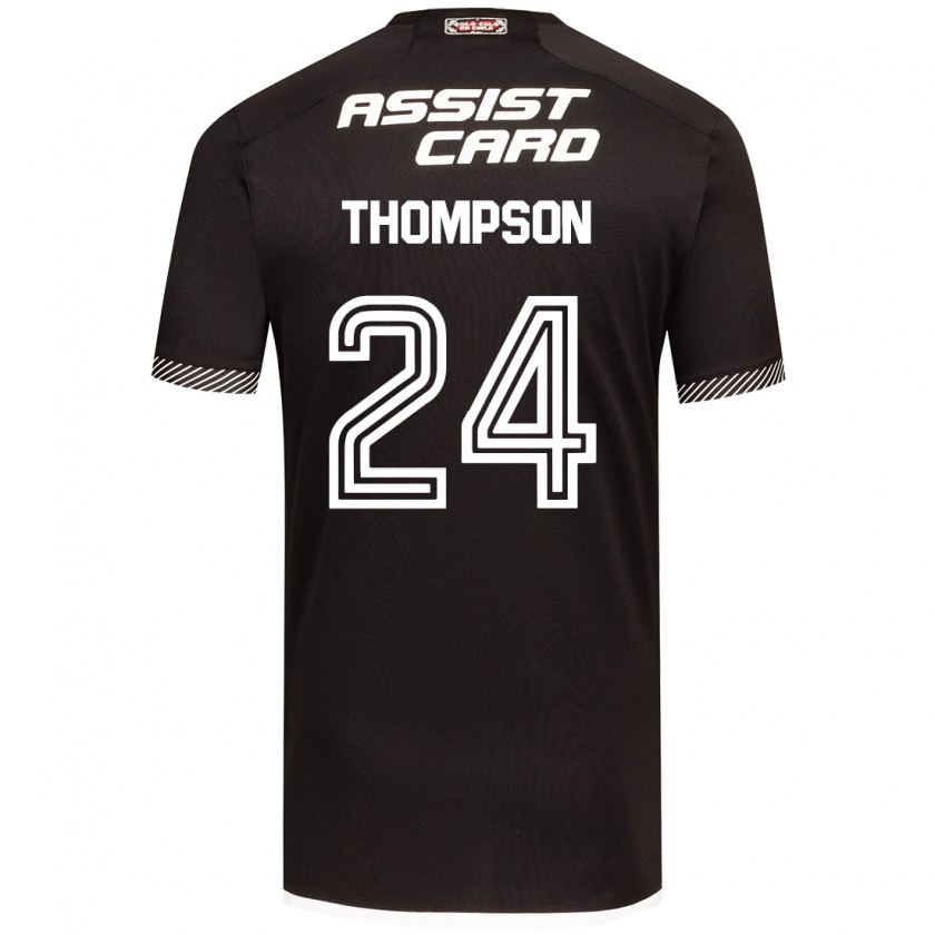 Kandiny Gyermek Jordhy Thompson #24 Fekete-Fehér Idegenbeli Jersey 2024/25 Mez Póló Ing