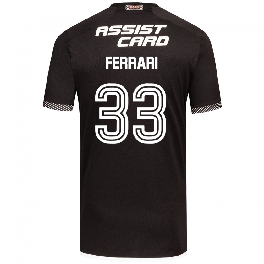 Kandiny Gyermek Matías Ferrari #33 Fekete-Fehér Idegenbeli Jersey 2024/25 Mez Póló Ing