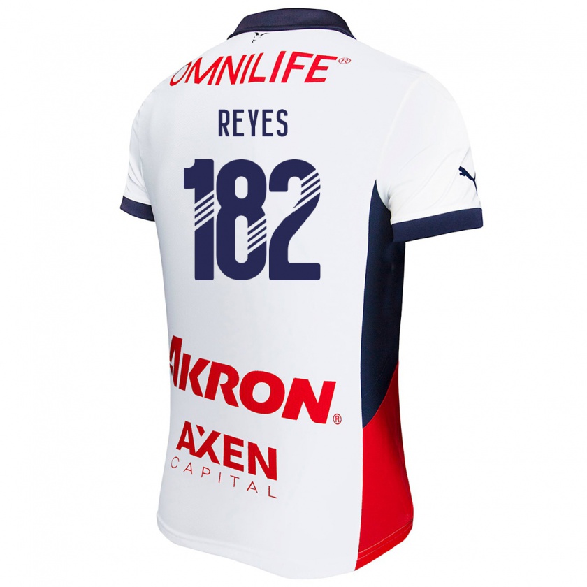 Kandiny Gyermek Mauricio Reyes #182 Fehér Piros Kék Idegenbeli Jersey 2024/25 Mez Póló Ing