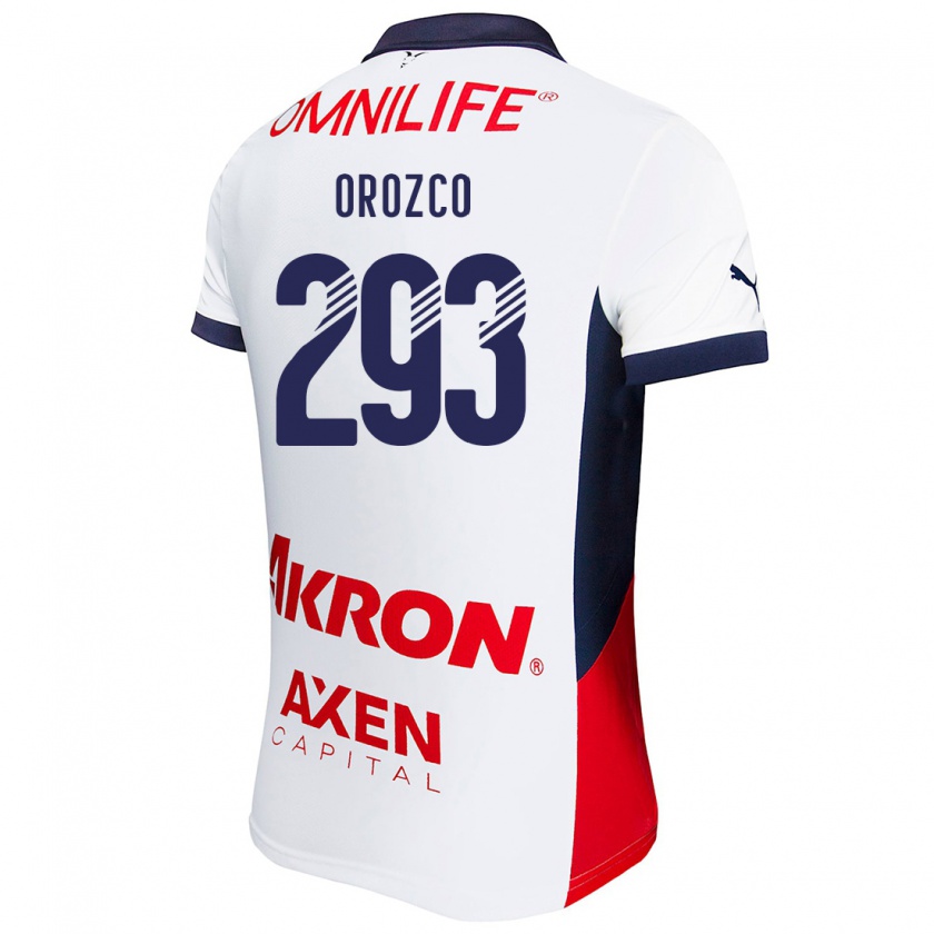 Kandiny Gyermek Yohan Orozco #293 Fehér Piros Kék Idegenbeli Jersey 2024/25 Mez Póló Ing