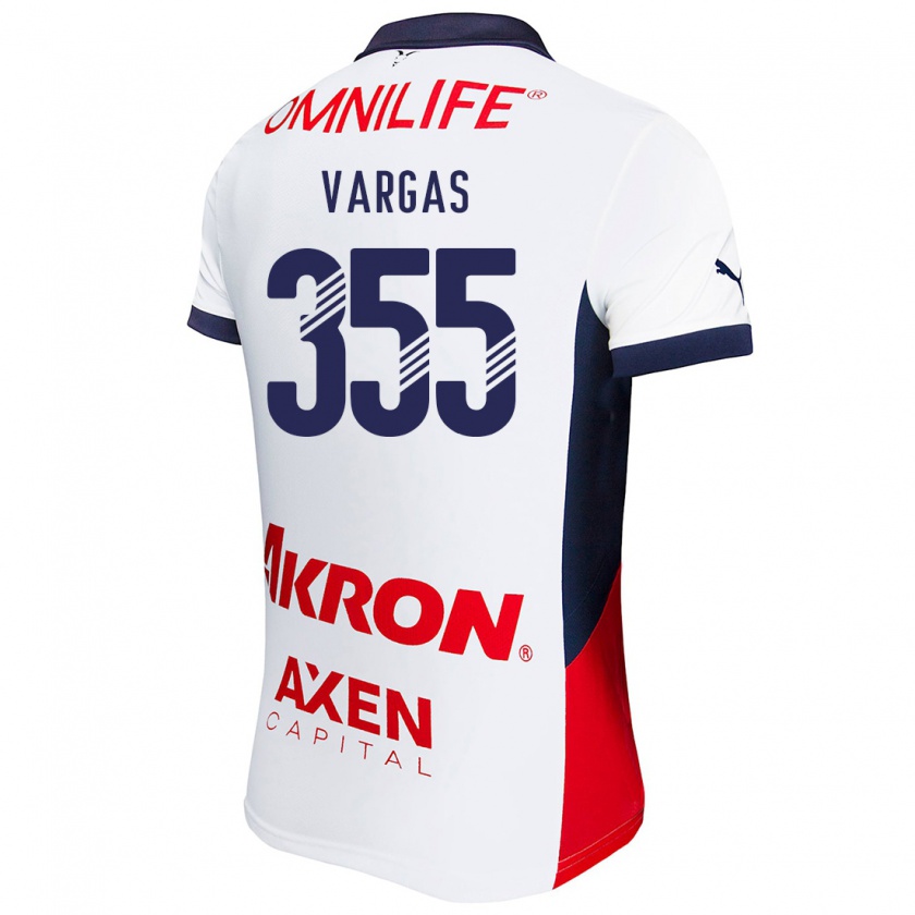 Kandiny Gyermek Uziel Vargas #355 Fehér Piros Kék Idegenbeli Jersey 2024/25 Mez Póló Ing