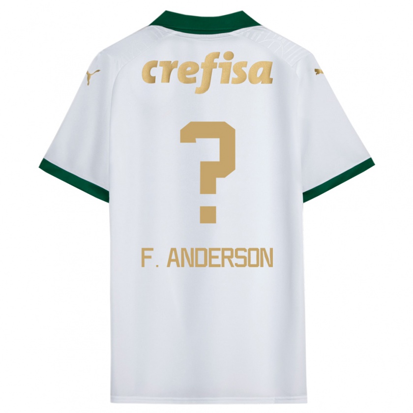 Kandiny Gyermek Felipe Anderson #0 Fehér Zöld Idegenbeli Jersey 2024/25 Mez Póló Ing