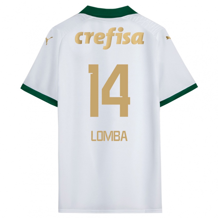 Kandiny Gyermek Marcelo Lomba #14 Fehér Zöld Idegenbeli Jersey 2024/25 Mez Póló Ing