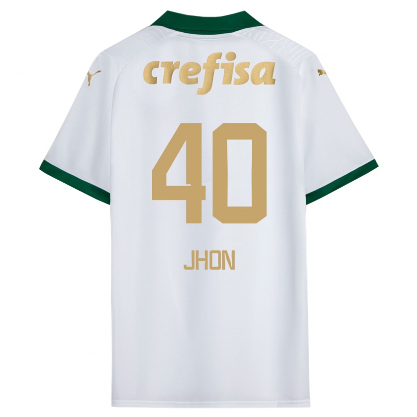 Kandiny Gyermek Jhon Jhon #40 Fehér Zöld Idegenbeli Jersey 2024/25 Mez Póló Ing