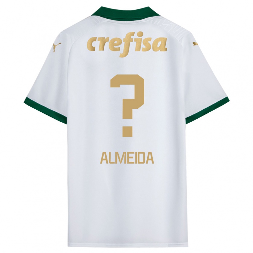 Kandiny Gyermek Pedro Almeida #0 Fehér Zöld Idegenbeli Jersey 2024/25 Mez Póló Ing