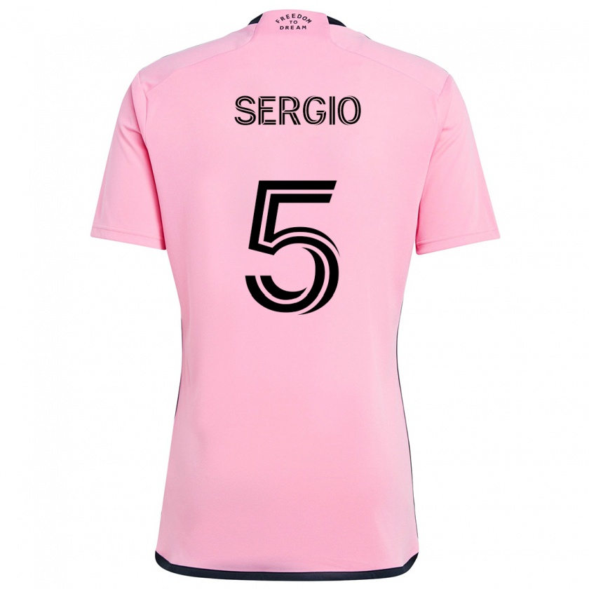 Kandiny Férfi Sergio Busquets #5 Rózsaszín Hazai Jersey 2024/25 Mez Póló Ing