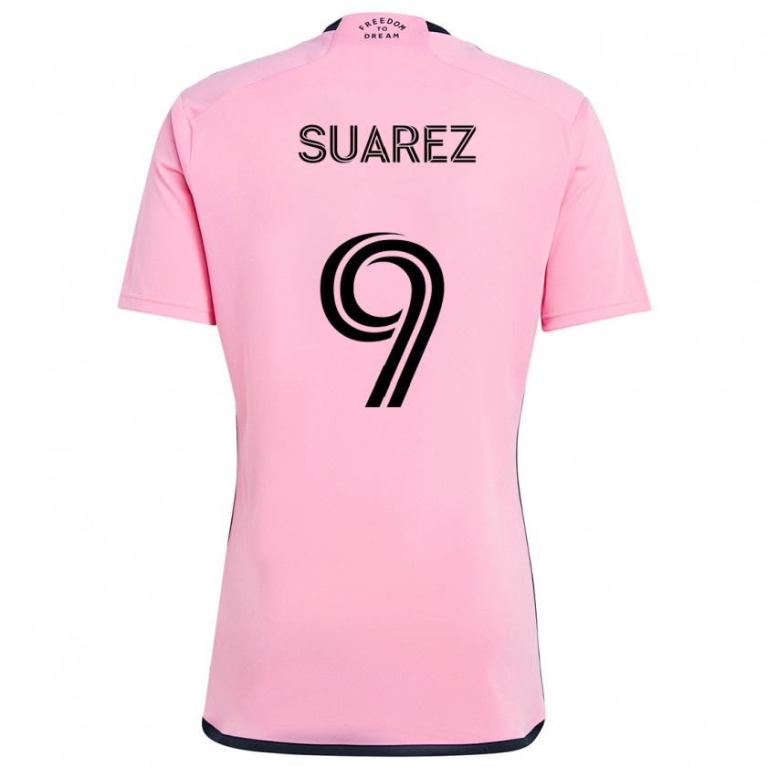 Kandiny Férfi Luis Suárez #9 Rózsaszín Hazai Jersey 2024/25 Mez Póló Ing