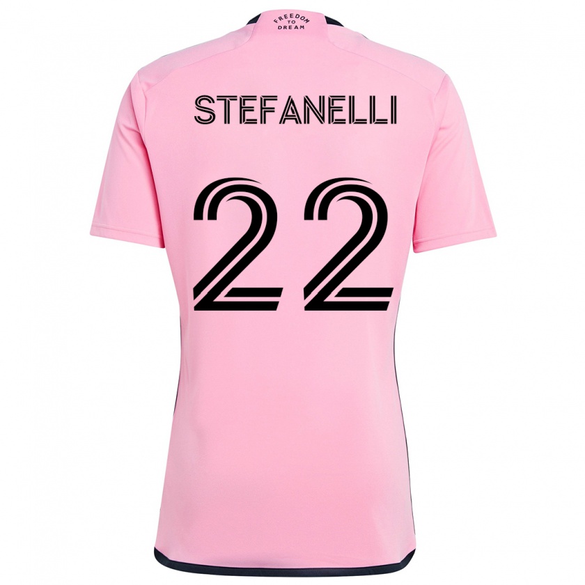 Kandiny Férfi Nicolás Stefanelli #22 Rózsaszín Hazai Jersey 2024/25 Mez Póló Ing