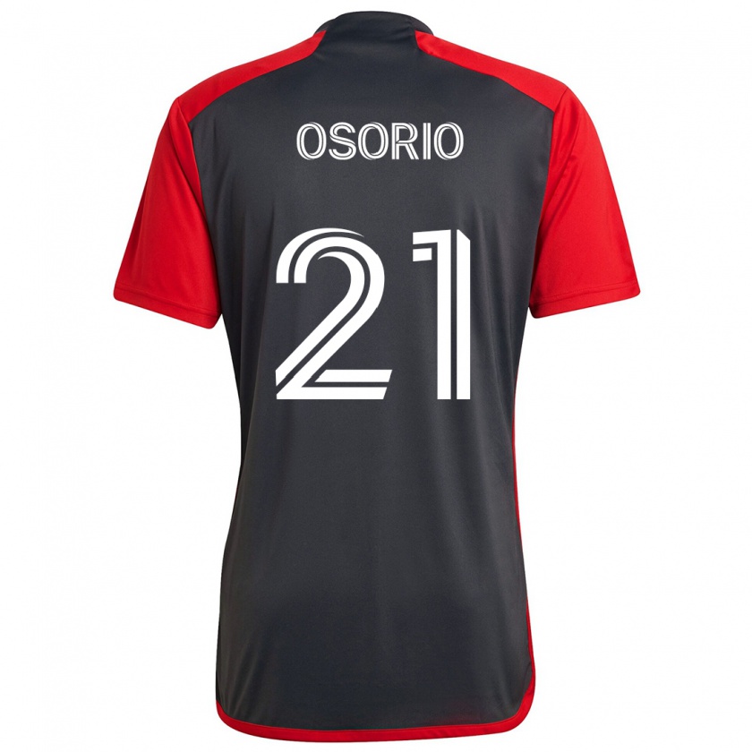 Kandiny Férfi Jonathan Osorio #21 Szürke Vörös Hazai Jersey 2024/25 Mez Póló Ing