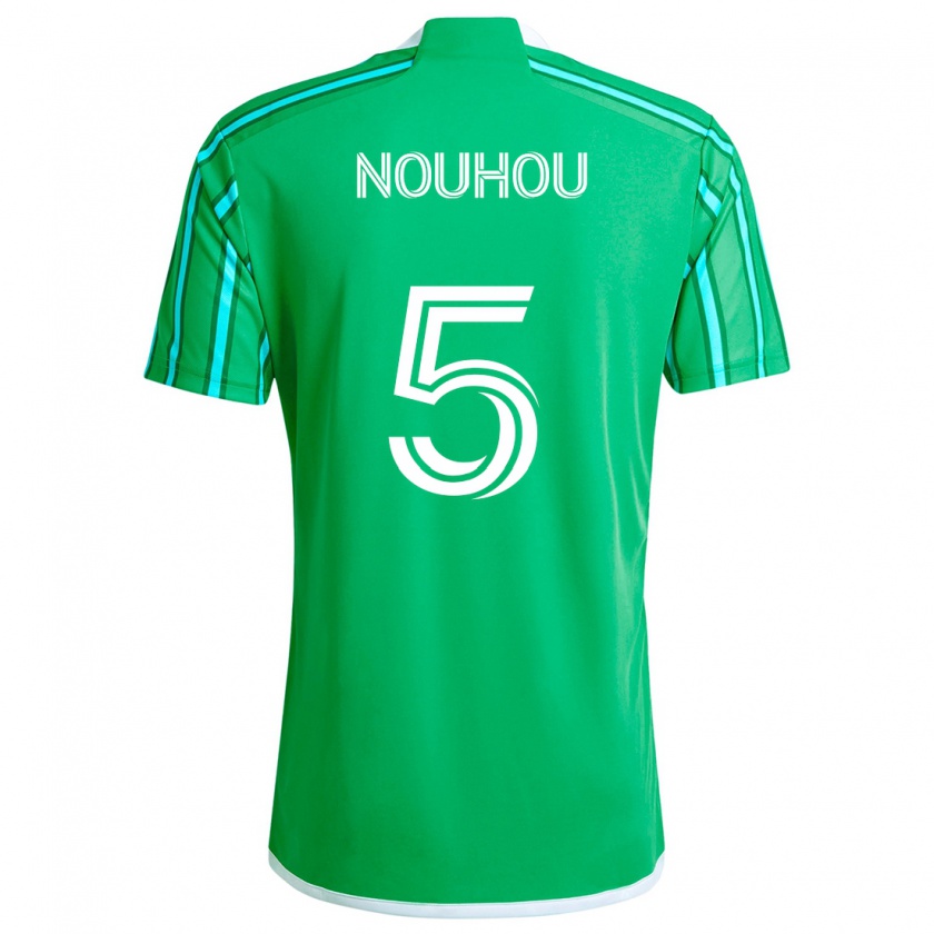 Kandiny Férfi Nouhou #5 Zöld Fehér Hazai Jersey 2024/25 Mez Póló Ing