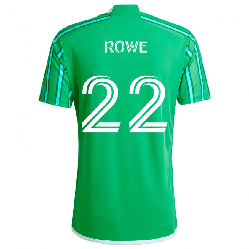 Kandiny Férfi Kelyn Rowe #22 Zöld Fehér Hazai Jersey 2024/25 Mez Póló Ing