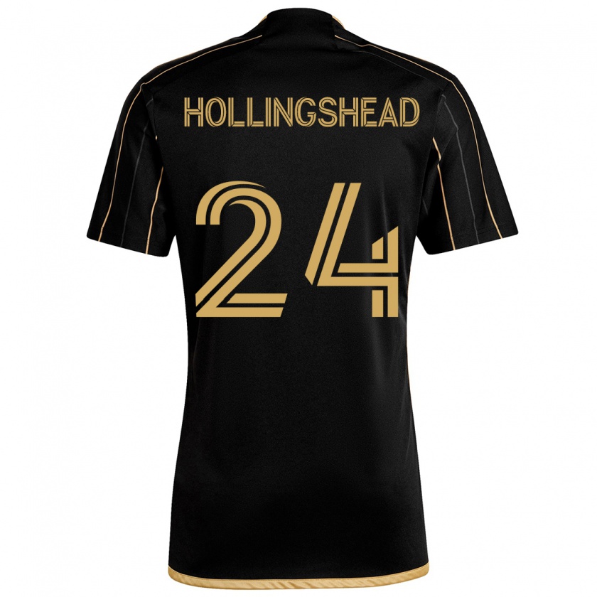 Kandiny Férfi Ryan Hollingshead #24 Fekete Arany Hazai Jersey 2024/25 Mez Póló Ing