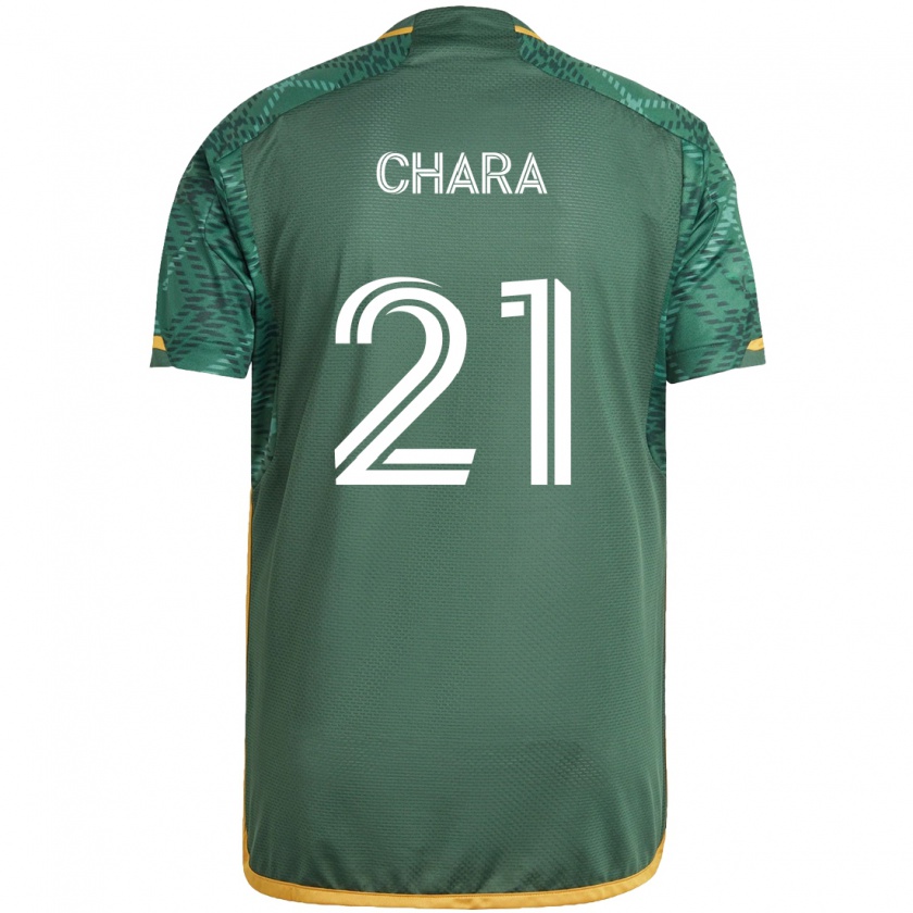 Kandiny Férfi Diego Chará #21 Zöld Narancs Hazai Jersey 2024/25 Mez Póló Ing