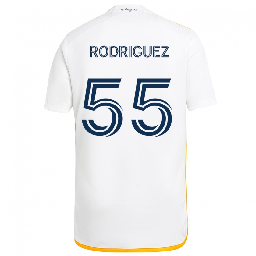 Kandiny Férfi Diego Rodriguez #55 Fehér Sárga Hazai Jersey 2024/25 Mez Póló Ing