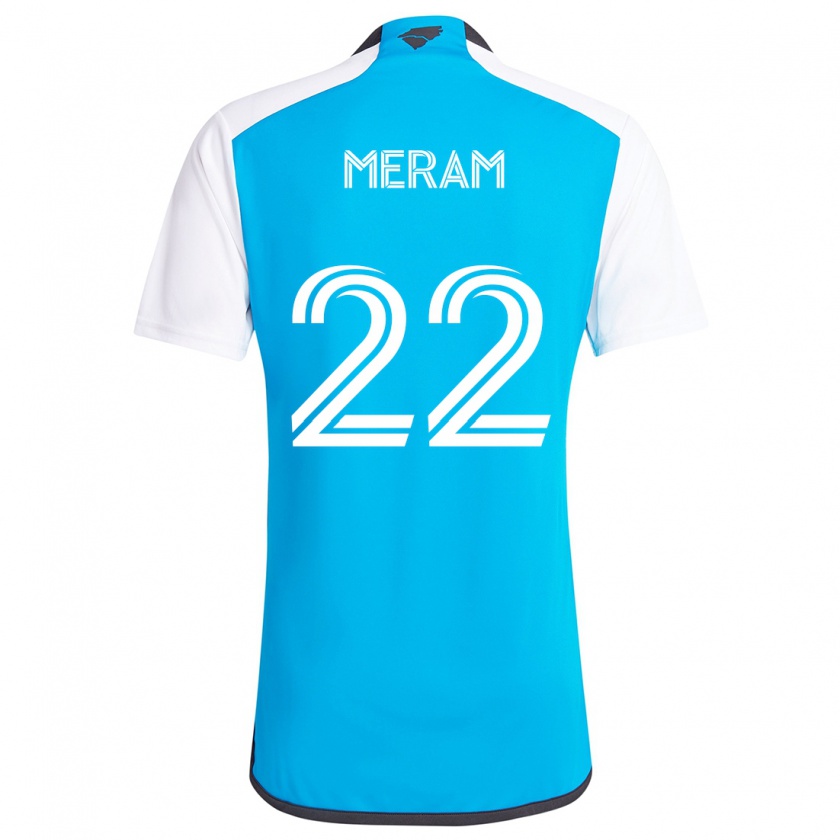 Kandiny Férfi Justin Meram #22 Kék Fehér Hazai Jersey 2024/25 Mez Póló Ing