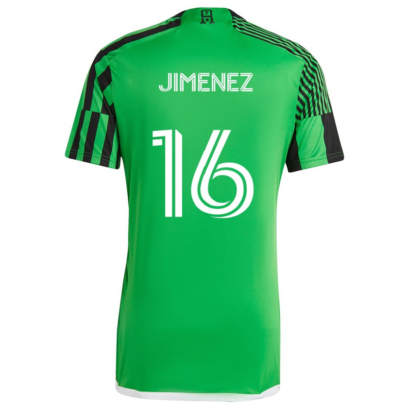 Kandiny Férfi Héctor Jiménez #16 Zöld Fekete Hazai Jersey 2024/25 Mez Póló Ing