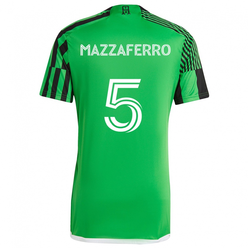 Kandiny Férfi Salvatore Mazzaferro #5 Zöld Fekete Hazai Jersey 2024/25 Mez Póló Ing