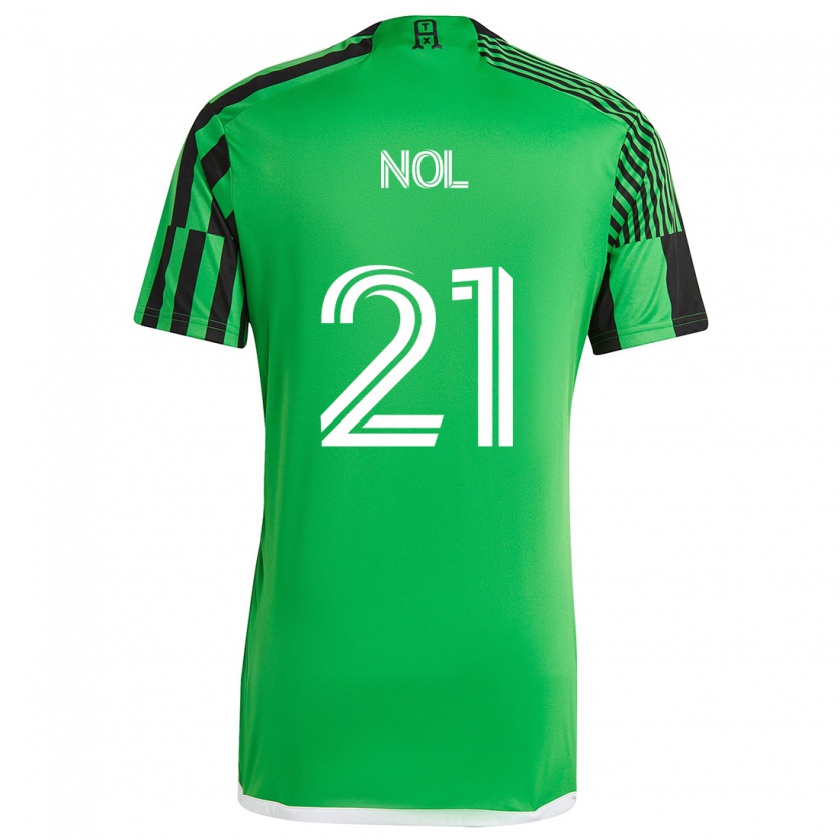 Kandiny Férfi Valentin Noël #21 Zöld Fekete Hazai Jersey 2024/25 Mez Póló Ing