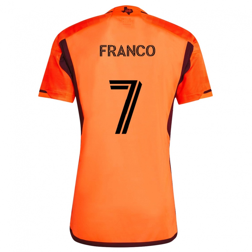 Kandiny Férfi Iván Franco #7 Narancs Fekete Hazai Jersey 2024/25 Mez Póló Ing