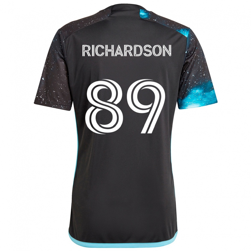 Kandiny Férfi Nick Richardson #89 Fekete Kék Hazai Jersey 2024/25 Mez Póló Ing