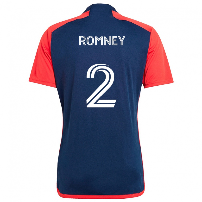 Kandiny Férfi Dave Romney #2 Kék Piros Hazai Jersey 2024/25 Mez Póló Ing