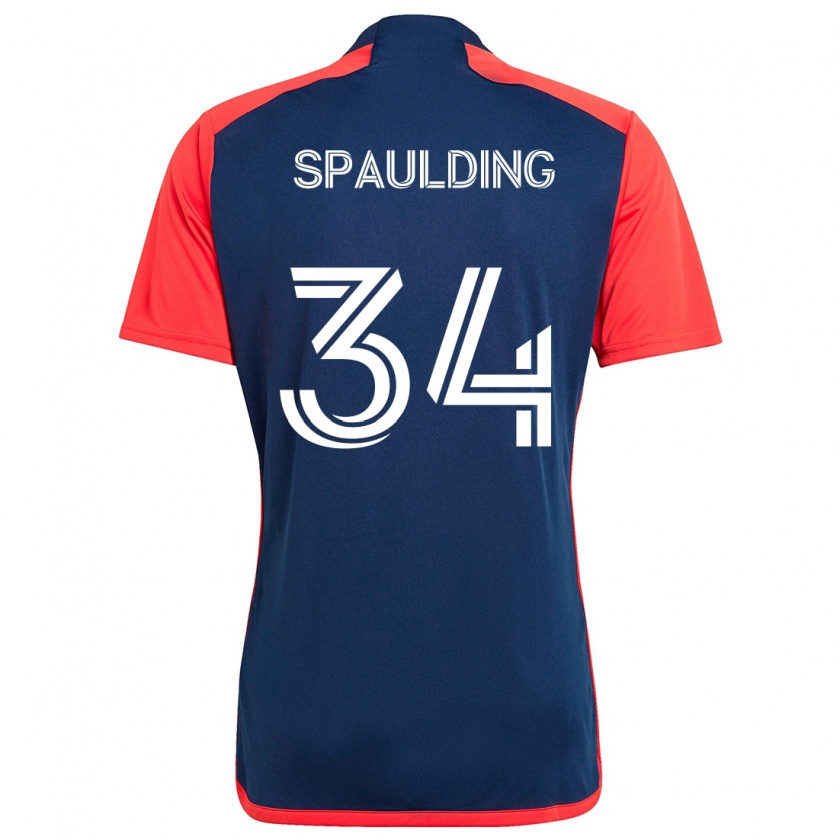 Kandiny Férfi Ryan Spaulding #34 Kék Piros Hazai Jersey 2024/25 Mez Póló Ing