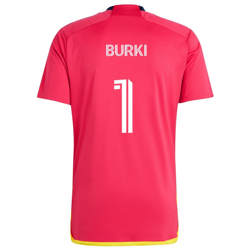 Kandiny Férfi Roman Bürki #1 Piros Kék Hazai Jersey 2024/25 Mez Póló Ing