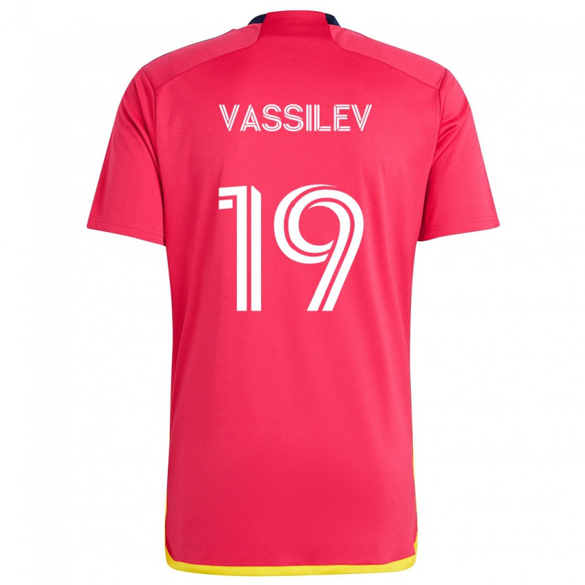 Kandiny Férfi Indiana Vassilev #19 Piros Kék Hazai Jersey 2024/25 Mez Póló Ing