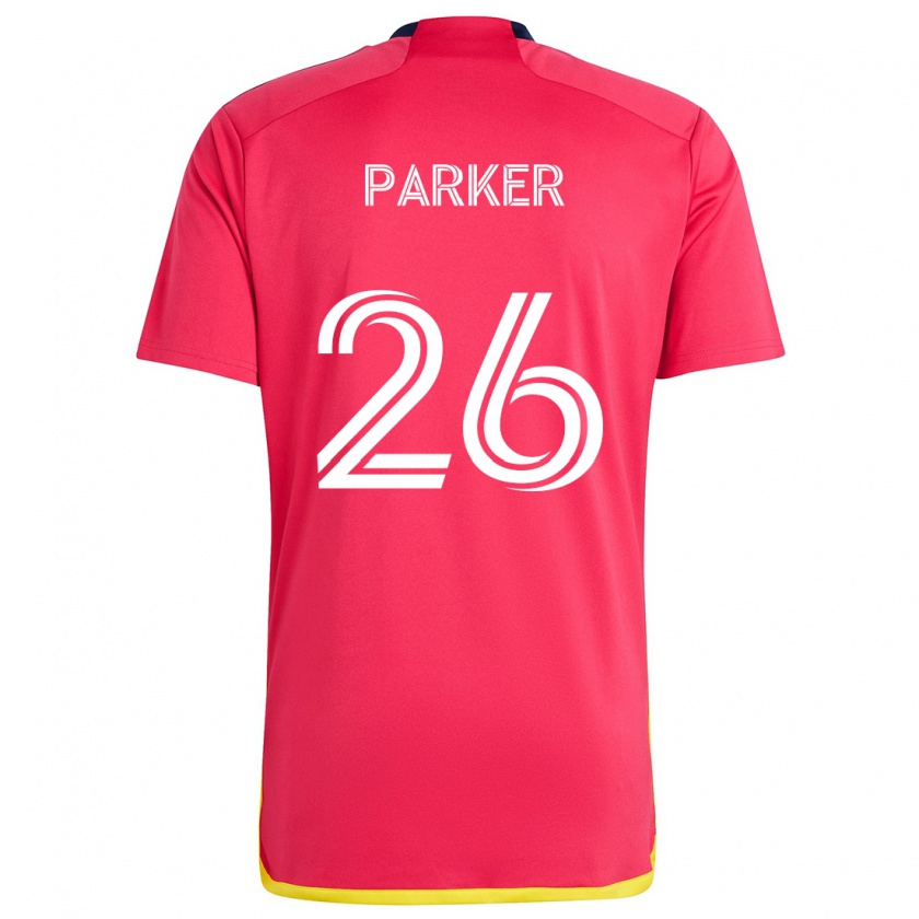 Kandiny Férfi Tim Parker #26 Piros Kék Hazai Jersey 2024/25 Mez Póló Ing