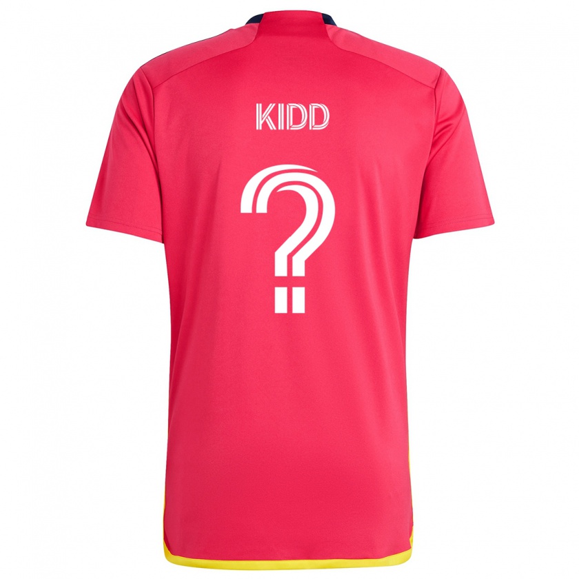 Kandiny Férfi Matteo Kidd #0 Piros Kék Hazai Jersey 2024/25 Mez Póló Ing