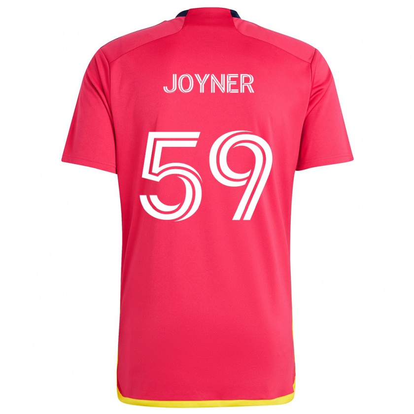 Kandiny Férfi Mykhi Joyner #59 Piros Kék Hazai Jersey 2024/25 Mez Póló Ing