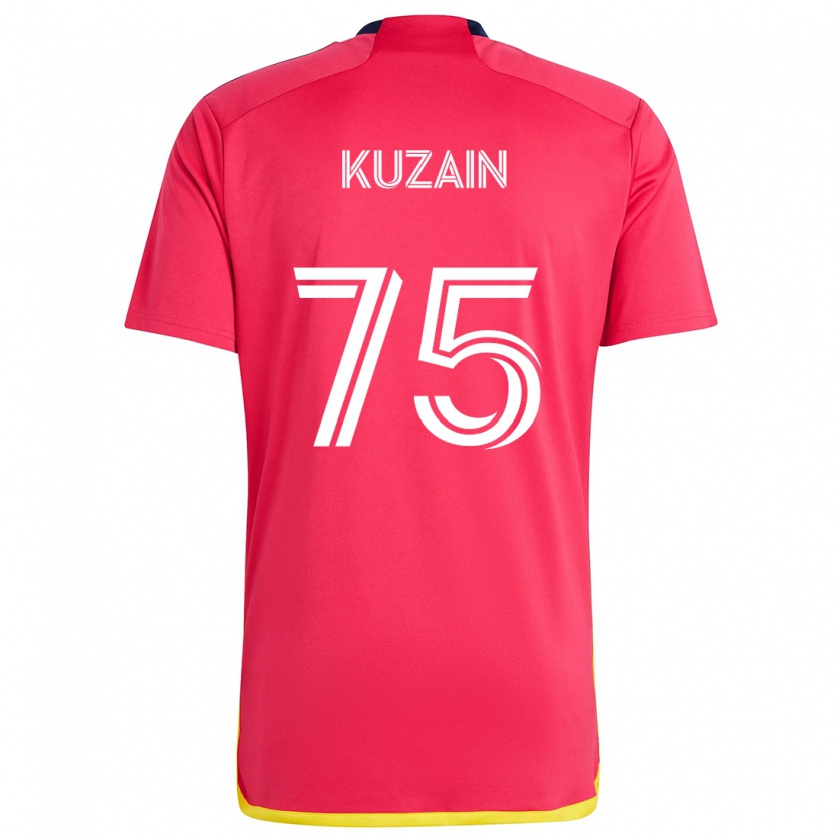 Kandiny Férfi Wan Kuzain #75 Piros Kék Hazai Jersey 2024/25 Mez Póló Ing