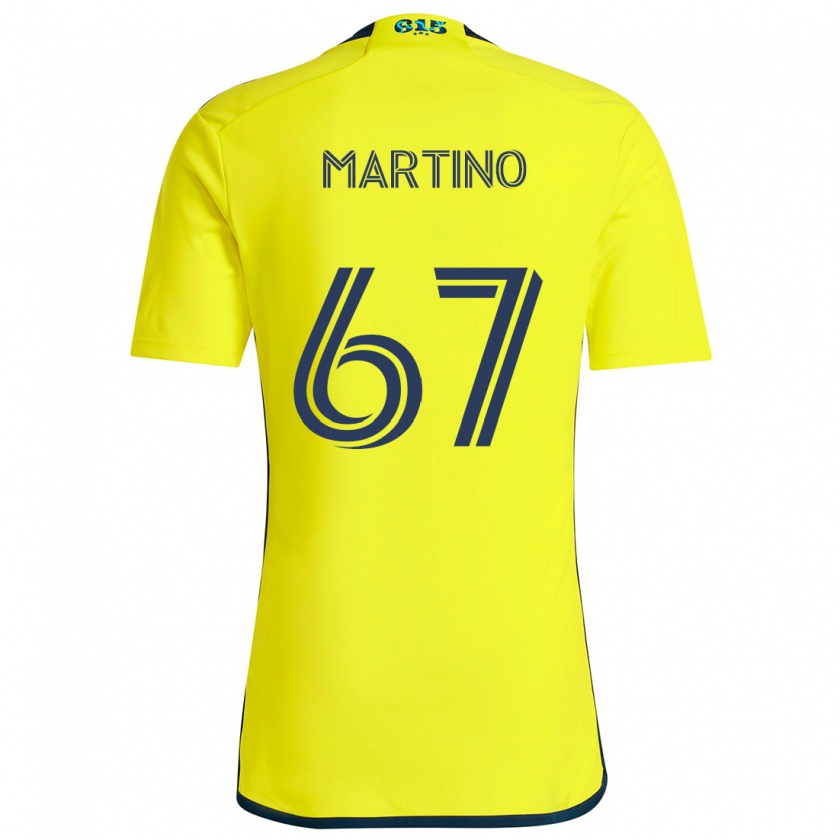 Kandiny Férfi Ben Martino #67 Sárga Kék Hazai Jersey 2024/25 Mez Póló Ing