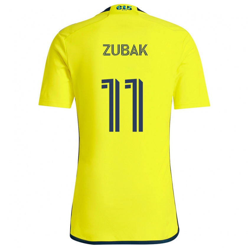 Kandiny Férfi Ethan Zubak #11 Sárga Kék Hazai Jersey 2024/25 Mez Póló Ing