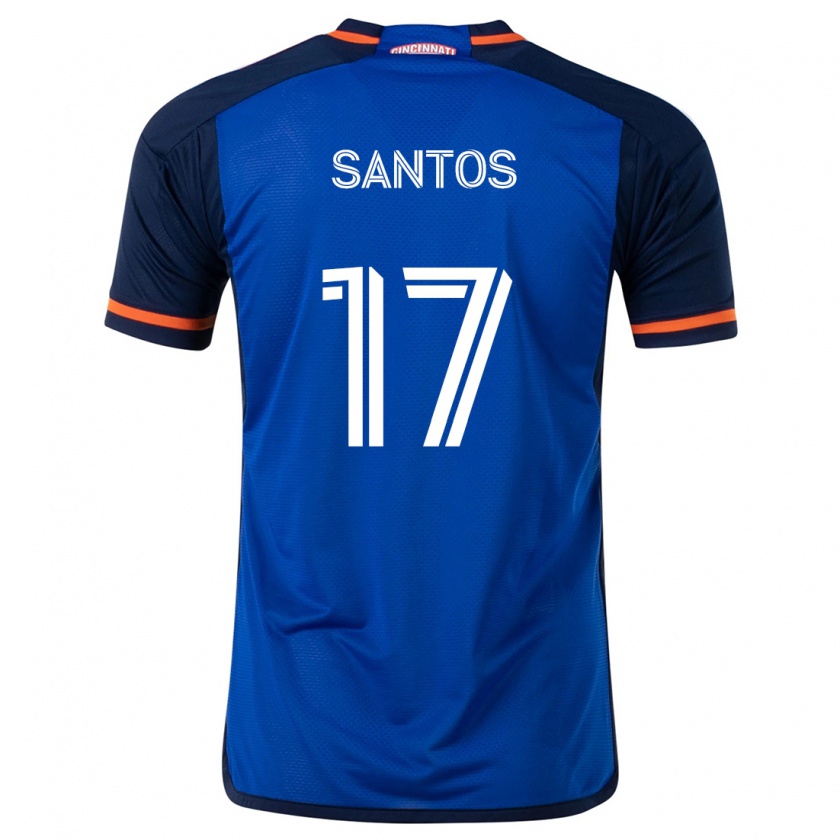 Kandiny Férfi Sergio Santos #17 Kék Fehér Hazai Jersey 2024/25 Mez Póló Ing