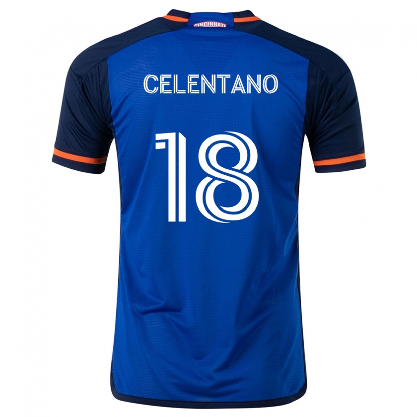 Kandiny Férfi Roman Celentano #18 Kék Fehér Hazai Jersey 2024/25 Mez Póló Ing