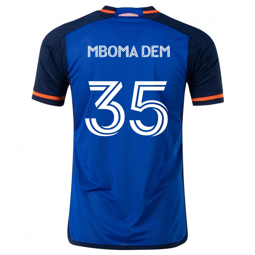 Kandiny Férfi Kenji Mboma Dem #35 Kék Fehér Hazai Jersey 2024/25 Mez Póló Ing