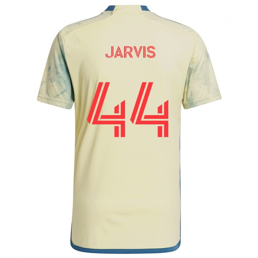 Kandiny Férfi Aiden Jarvis #44 Sárga Piros Kék Hazai Jersey 2024/25 Mez Póló Ing