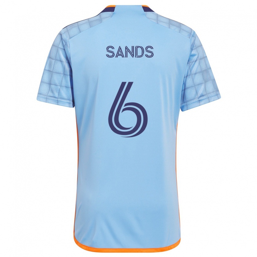 Kandiny Férfi James Sands #6 Kék Narancs Hazai Jersey 2024/25 Mez Póló Ing