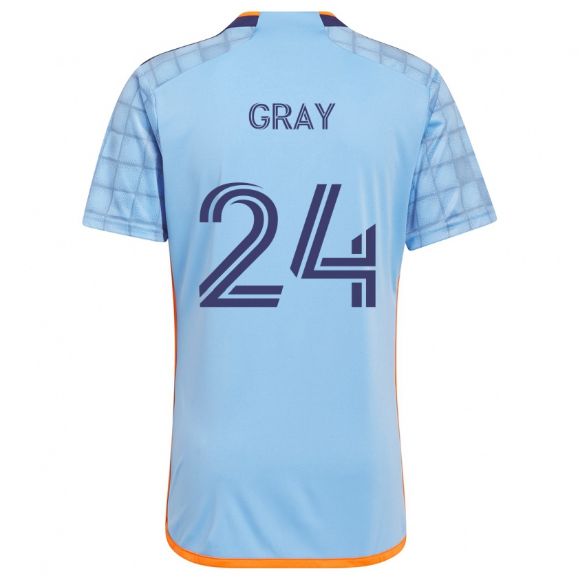 Kandiny Férfi Tayvon Gray #24 Kék Narancs Hazai Jersey 2024/25 Mez Póló Ing