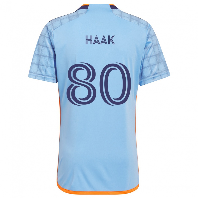 Kandiny Férfi Justin Haak #80 Kék Narancs Hazai Jersey 2024/25 Mez Póló Ing