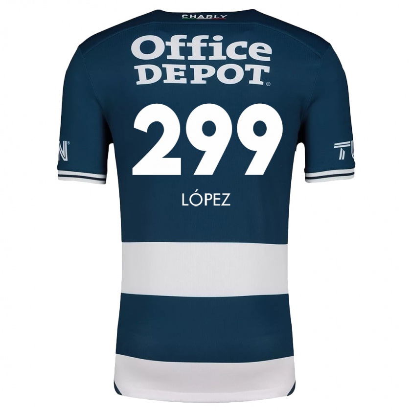 Kandiny Férfi Santiago López #299 Kék Fehér Hazai Jersey 2024/25 Mez Póló Ing