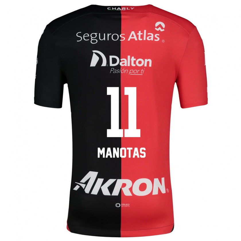 Kandiny Férfi Mauro Manotas #11 Piros Fekete Hazai Jersey 2024/25 Mez Póló Ing