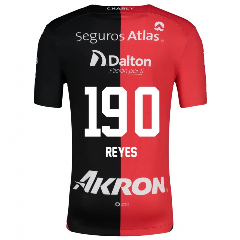 Kandiny Férfi Óscar Reyes #190 Piros Fekete Hazai Jersey 2024/25 Mez Póló Ing