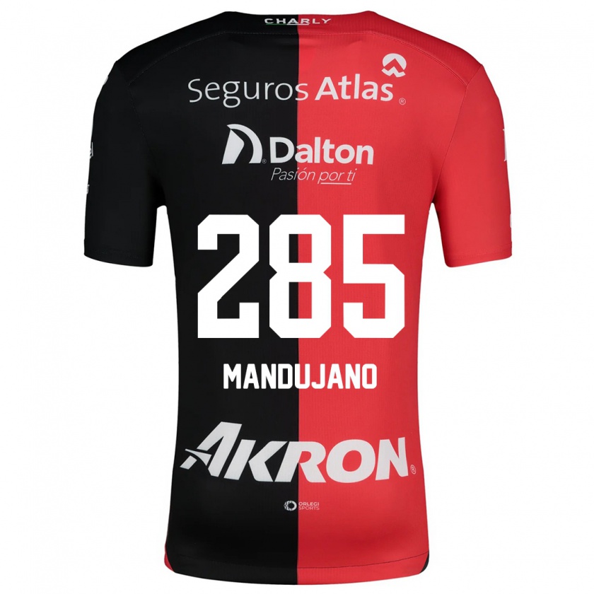 Kandiny Férfi Sebastián Mandujano #285 Piros Fekete Hazai Jersey 2024/25 Mez Póló Ing