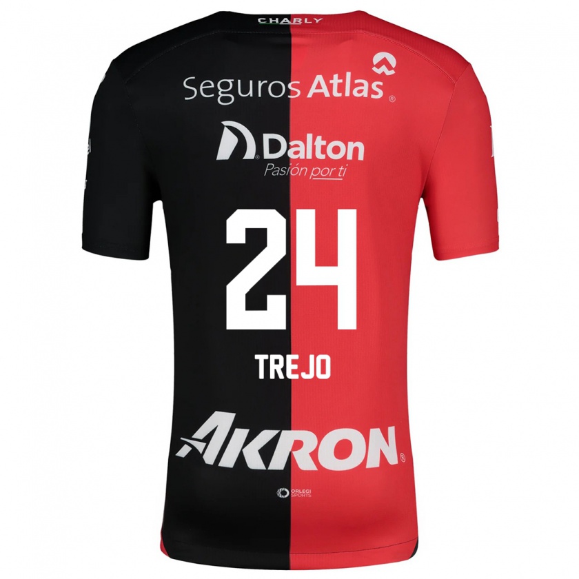 Kandiny Férfi Christopher Trejo #24 Piros Fekete Hazai Jersey 2024/25 Mez Póló Ing