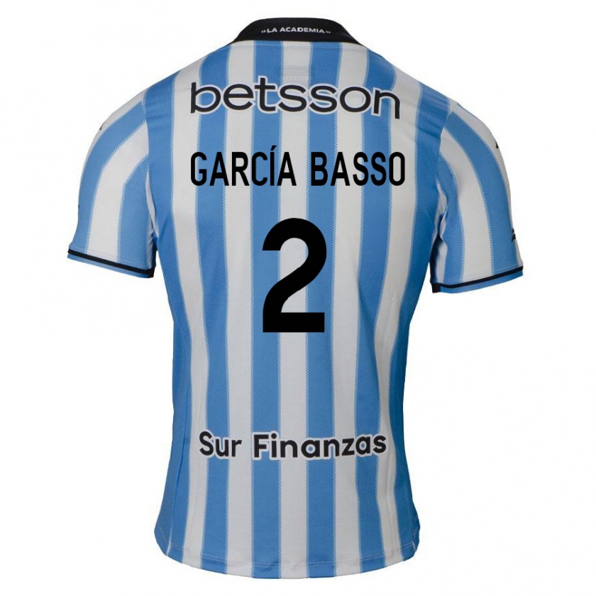 Kandiny Férfi Agustín García Basso #2 Kék Fehér Fekete Hazai Jersey 2024/25 Mez Póló Ing