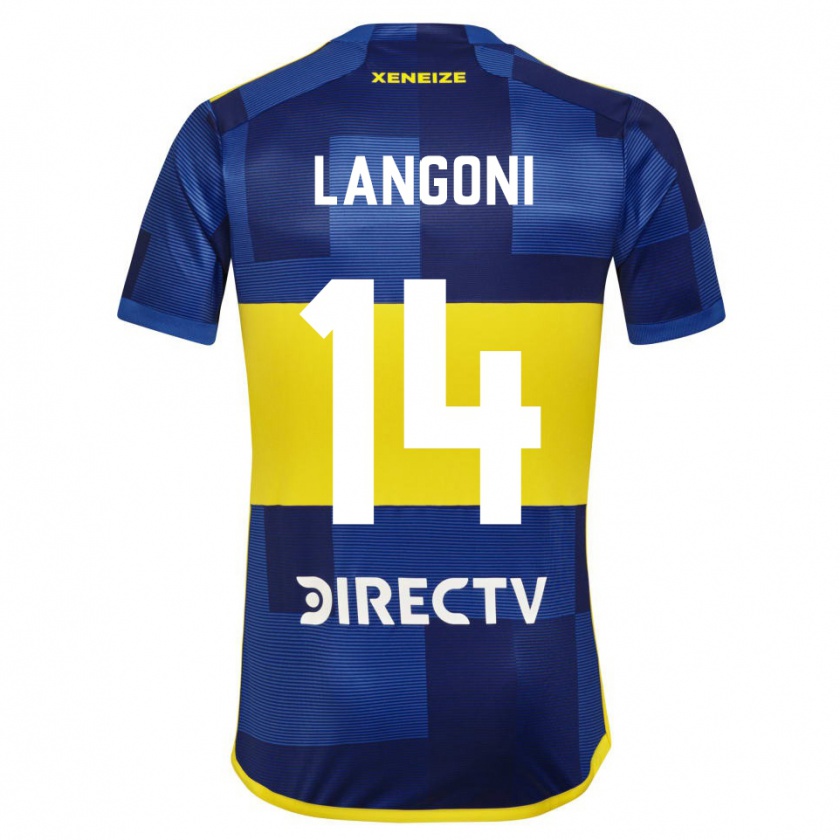 Kandiny Férfi Luca Langoni #14 Kék Sárga Hazai Jersey 2024/25 Mez Póló Ing